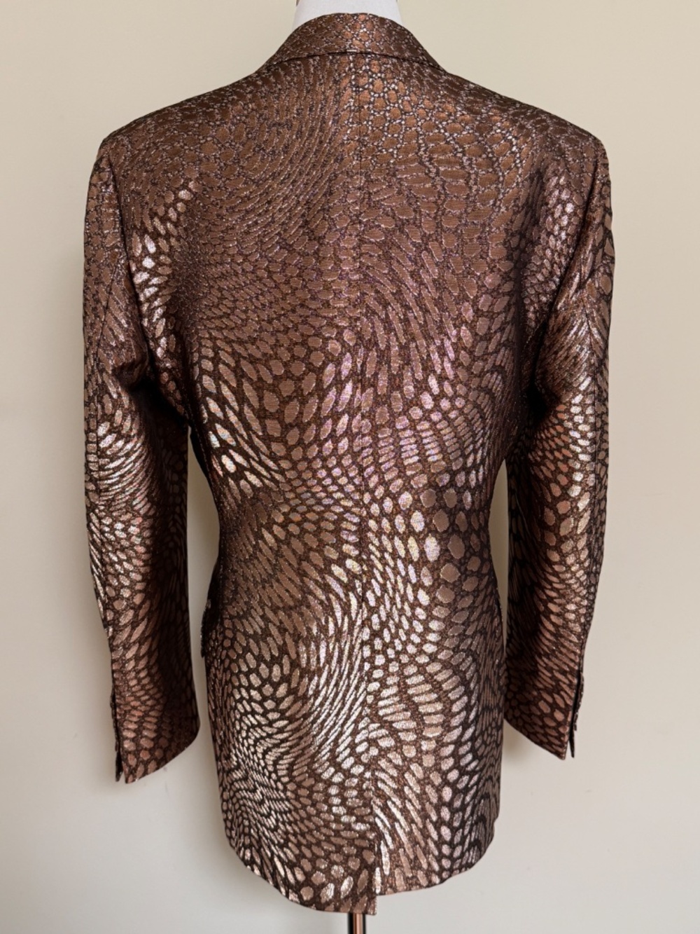 Tom Ford Atticus Bronze Distorted Dot Pattern Dupioni Dinner Jacket - Picture 12 of 15